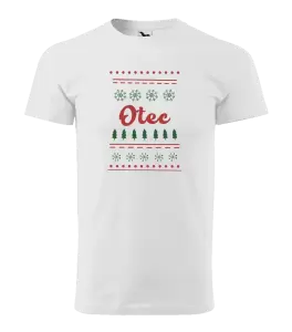 Pánske vianočné tričko Stromčeky a vločky - otec