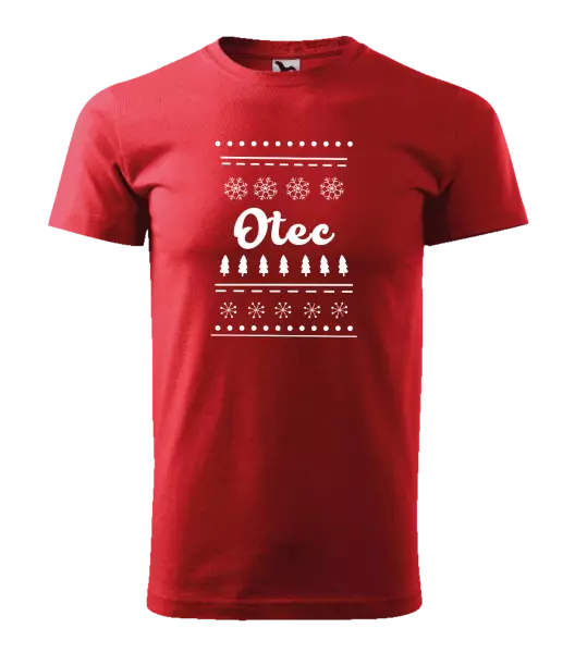 Pánske vianočné tričko Stromčeky a vločky - otec