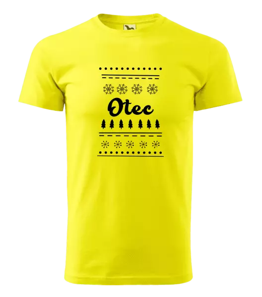 Pánske vianočné tričko Stromčeky a vločky - otec