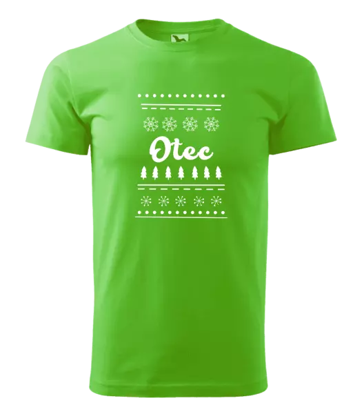 Pánske vianočné tričko Stromčeky a vločky - otec