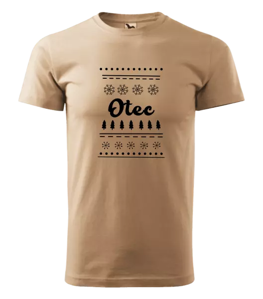 Pánske vianočné tričko Stromčeky a vločky - otec