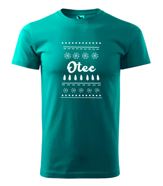 Pánske vianočné tričko Stromčeky a vločky - otec