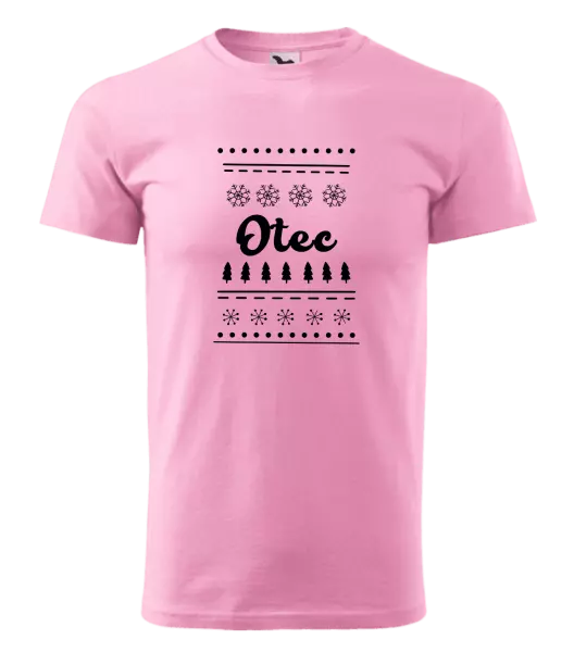 Pánske vianočné tričko Stromčeky a vločky - otec