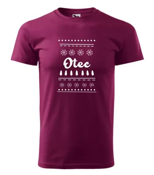 Pánske vianočné tričko Stromčeky a vločky - otec
