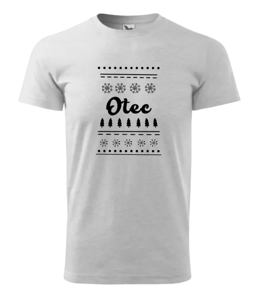 Pánske vianočné tričko Stromčeky a vločky - otec