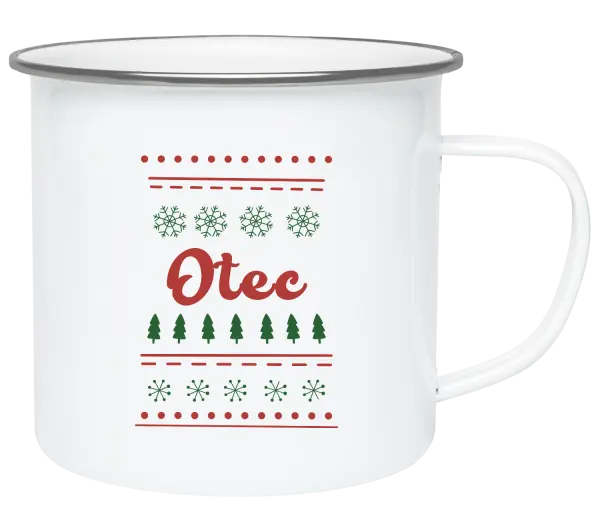 Vianočná plecháčik Stromčeky a vločky - otec