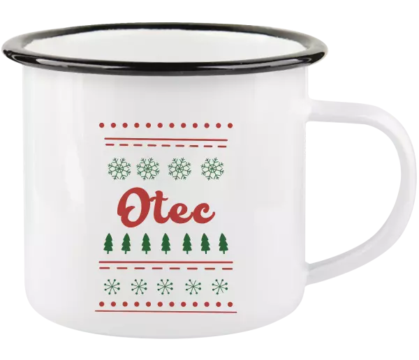 Vianočná plecháčik Stromčeky a vločky - otec