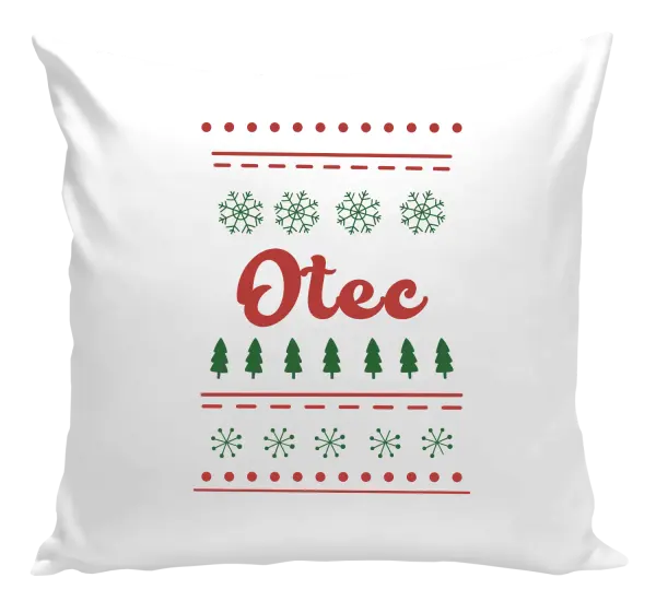 Vianočný vankúš Stromčeky a vločky - otec