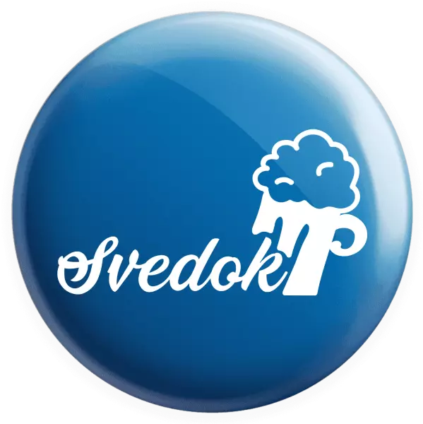 Placka Svedok s pivom