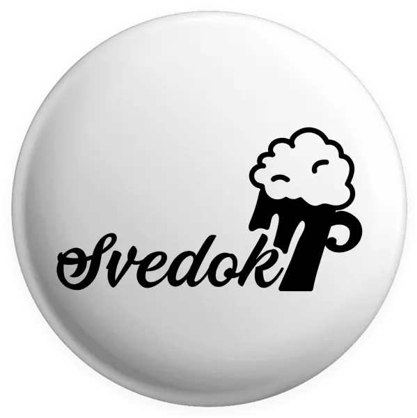 Placka Svedok s pivom