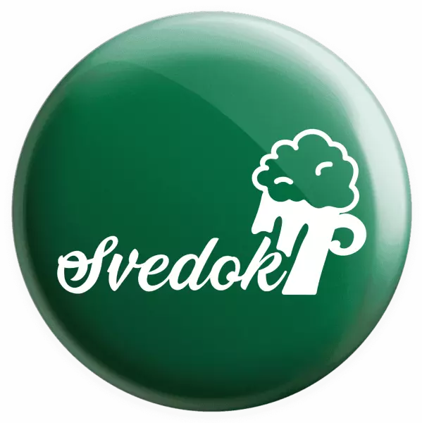 Placka Svedok s pivom