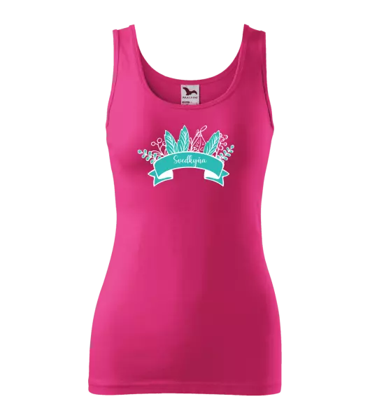 Dámske tielko Svedkyňa - zelené lupene