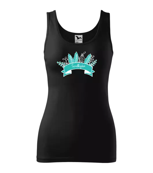 Dámske tielko Svedkyňa - zelené lupene