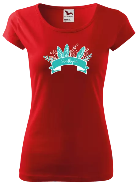 Dámske tričko Svedkyňa - zelené lupene