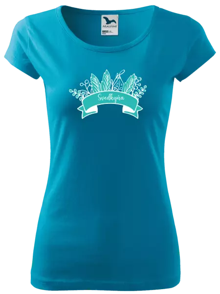 Dámske tričko Svedkyňa - zelené lupene