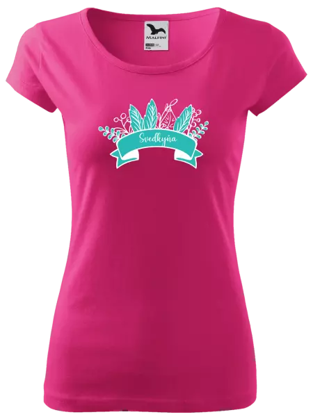 Dámske tričko Svedkyňa - zelené lupene