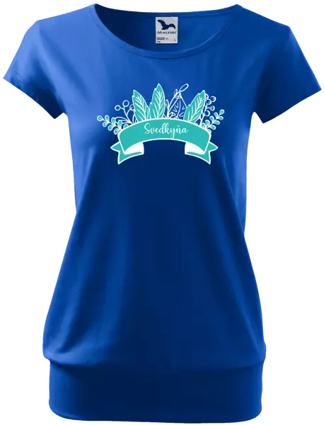 Dámske tričko Svedkyňa - zelené lupene