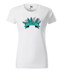 Dámske tričko Svedkyňa - zelené lupene