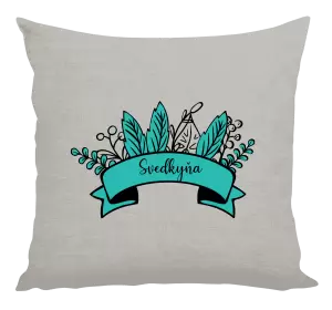 Vankúš Svedkyňa - zelené lupene