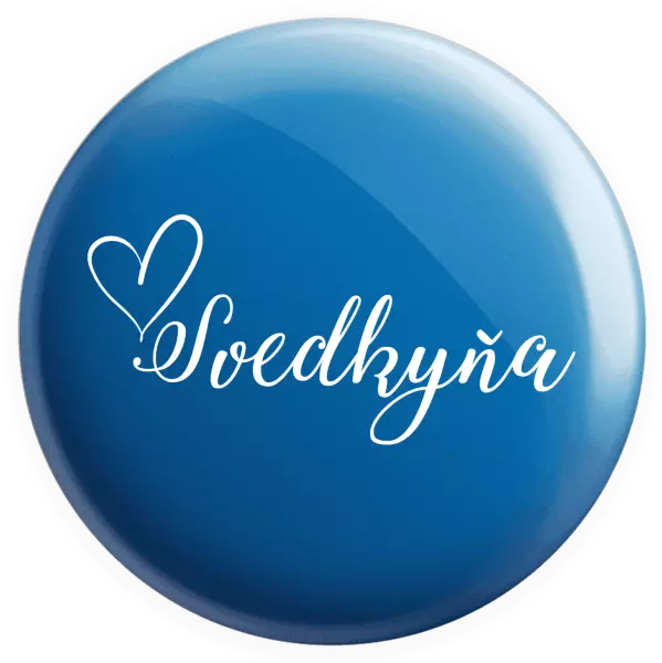 Placka Svedkyňa so srdiečkom