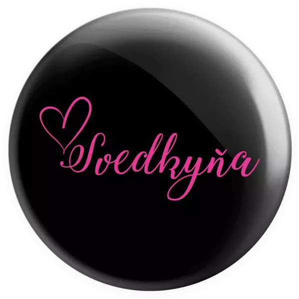 Placka Svedkyňa so srdiečkom