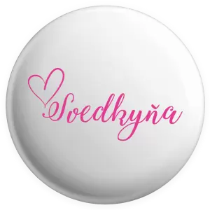 Placka Svedkyňa so srdiečkom