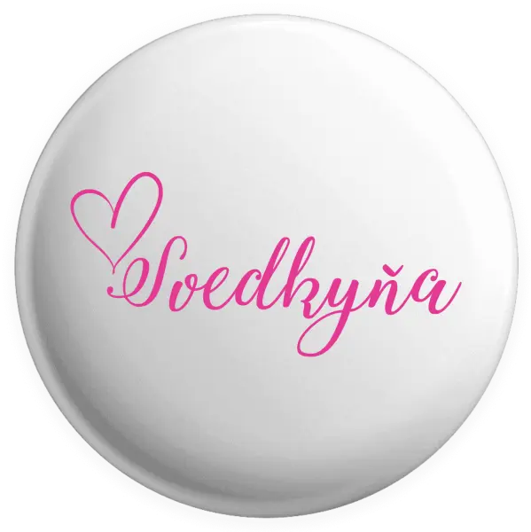 Placka Svedkyňa so srdiečkom