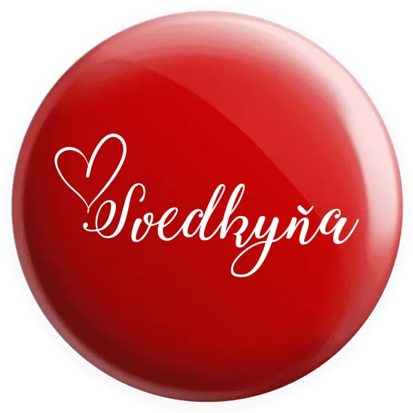 Placka Svedkyňa so srdiečkom