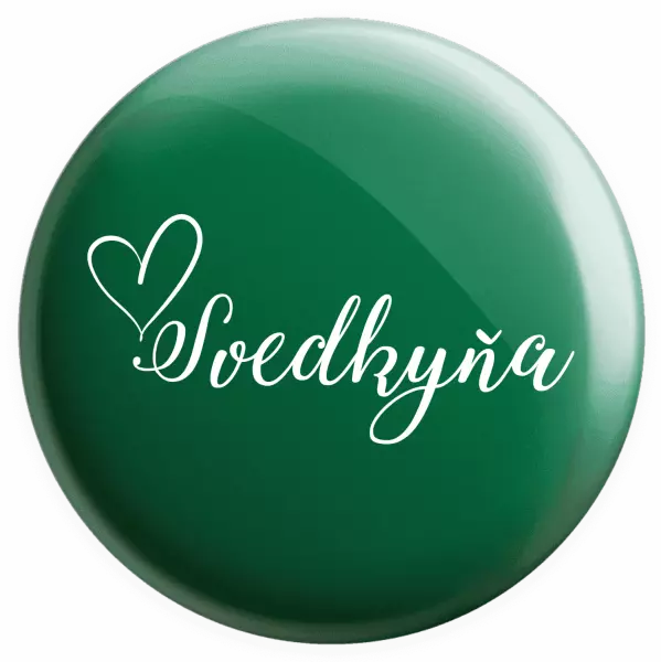 Placka Svedkyňa so srdiečkom