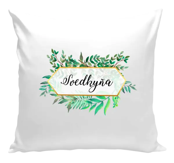 Vankúš Svedkyňa zelené listy