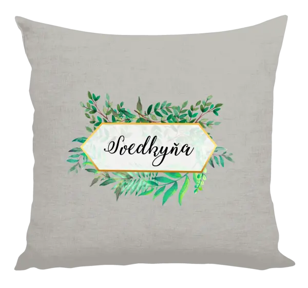 Vankúš Svedkyňa zelené listy