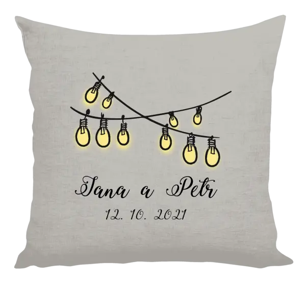 Vankúš Svetielka s menami