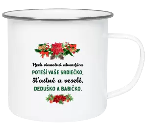 Vianočná plecháčik Šťastné a veselé