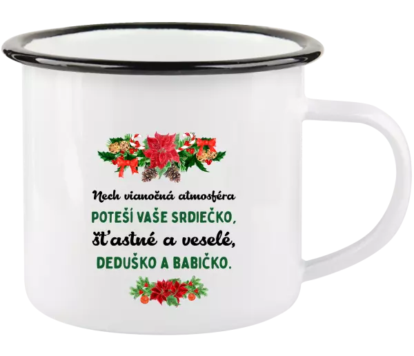 Vianočná plecháčik Šťastné a veselé