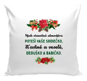 Vianočný vankúš Šťastné a veselé