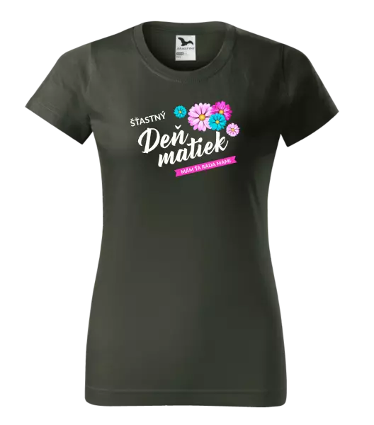 Dámske tričko Šťastný deň matiek - kvety