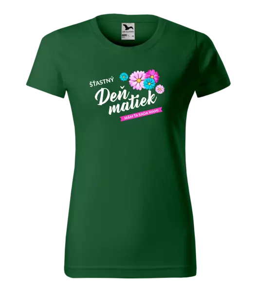 Dámske tričko Šťastný deň matiek - kvety