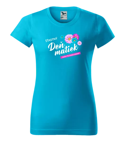 Dámske tričko Šťastný deň matiek - kvety