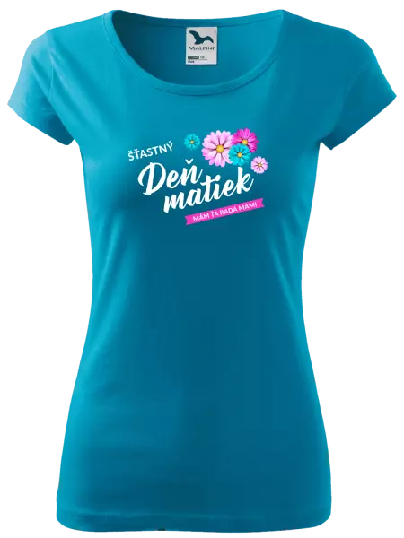 Dámske tričko Šťastný deň matiek - kvety