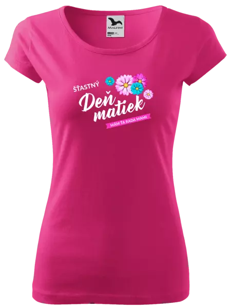 Dámske tričko Šťastný deň matiek - kvety