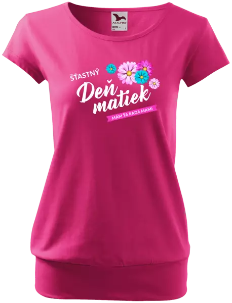 Dámske tričko Šťastný deň matiek - kvety