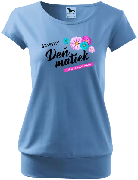 Dámske tričko Šťastný deň matiek - kvety