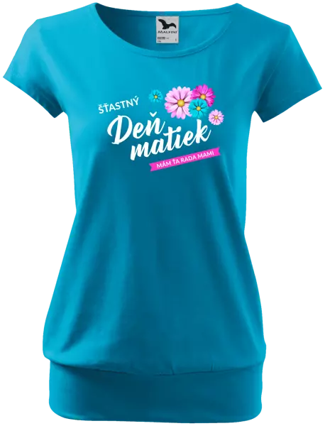 Dámske tričko Šťastný deň matiek - kvety