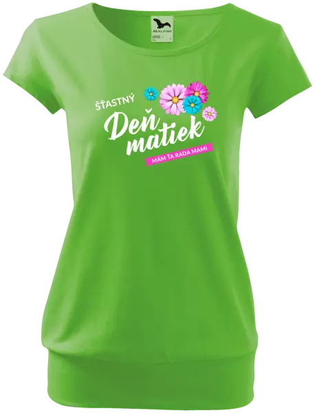 Dámske tričko Šťastný deň matiek - kvety