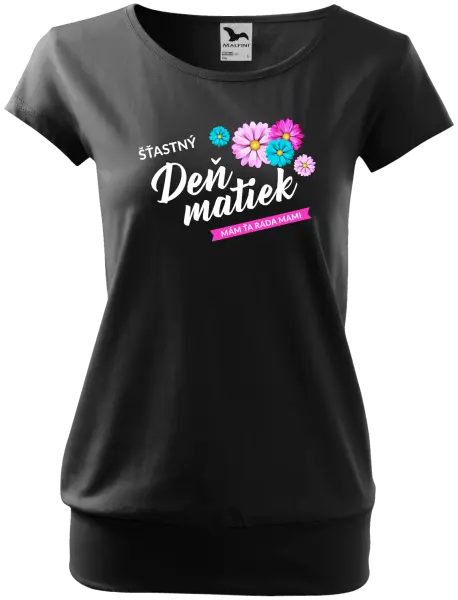 Dámske tričko Šťastný deň matiek - kvety