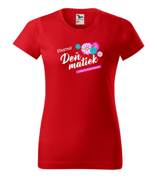 Dámske tričko Šťastný deň matiek - kvety
