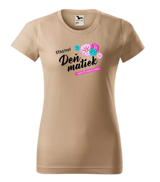 Dámske tričko Šťastný deň matiek - kvety