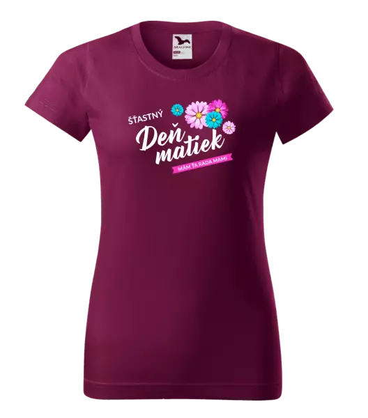 Dámske tričko Šťastný deň matiek - kvety