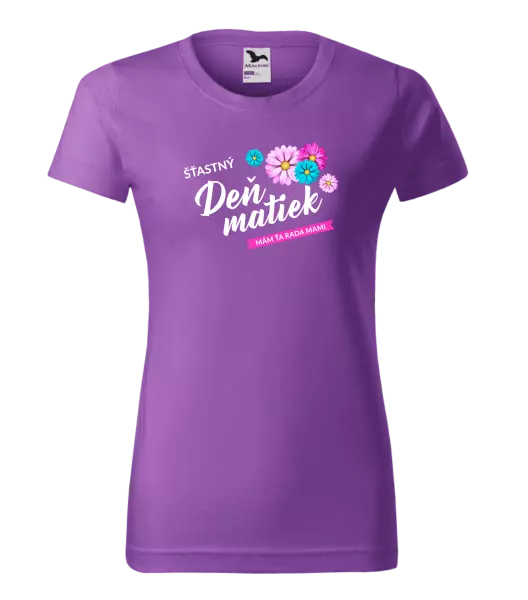 Dámske tričko Šťastný deň matiek - kvety