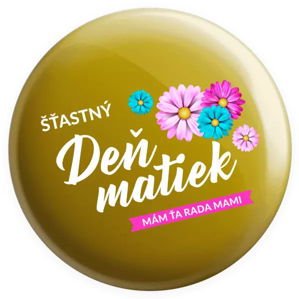 Placka Šťastný deň matiek - kvety